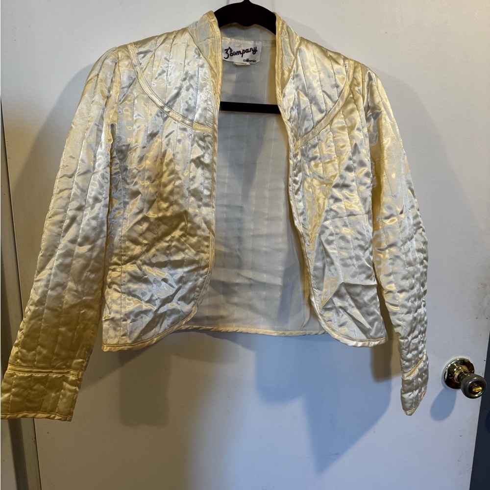 Vintage Satin Cropped Jacket